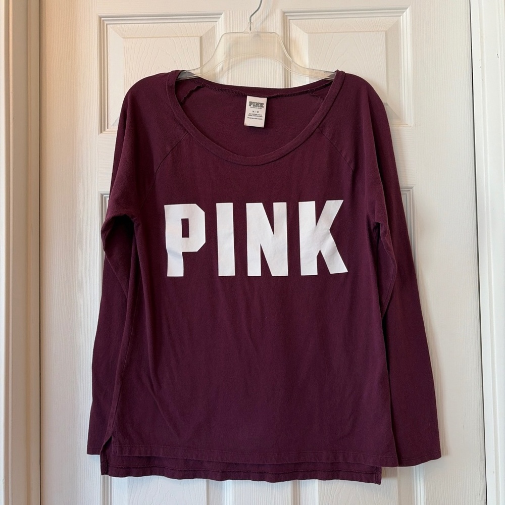 Victoria's Secret Pink Women's Long Sleeve Size Medium 100% Cotton